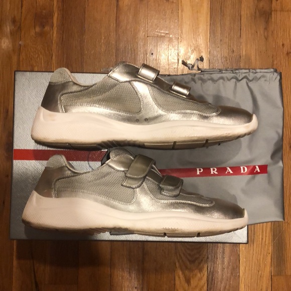 Silver Prada Sneaker - Picture 2 of 9